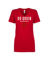 Du Quoin HS Girls Basketball Block - Womens V-Neck