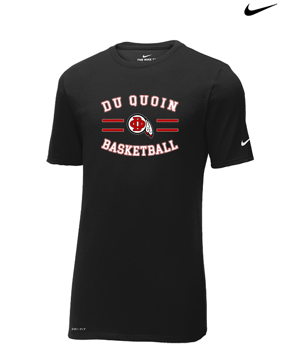 Du Quoin HS Girls Basketball Curve - Mens Nike Cotton Poly Tee