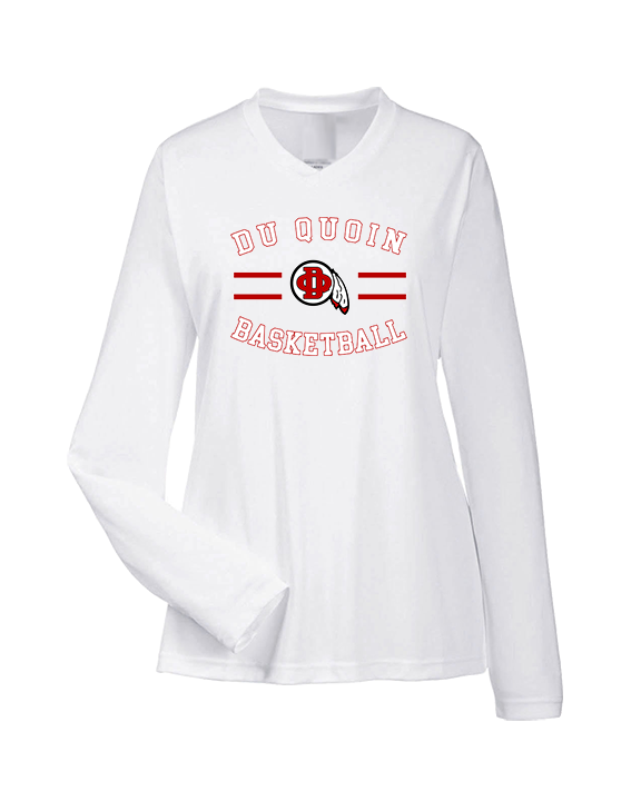 Du Quoin HS Girls Basketball Curve - Womens Performance Longsleeve