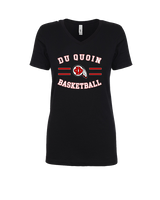 Du Quoin HS Girls Basketball Curve - Womens Vneck