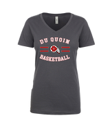 Du Quoin HS Girls Basketball Curve - Womens Vneck
