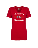 Du Quoin HS Girls Basketball Curve - Womens Vneck