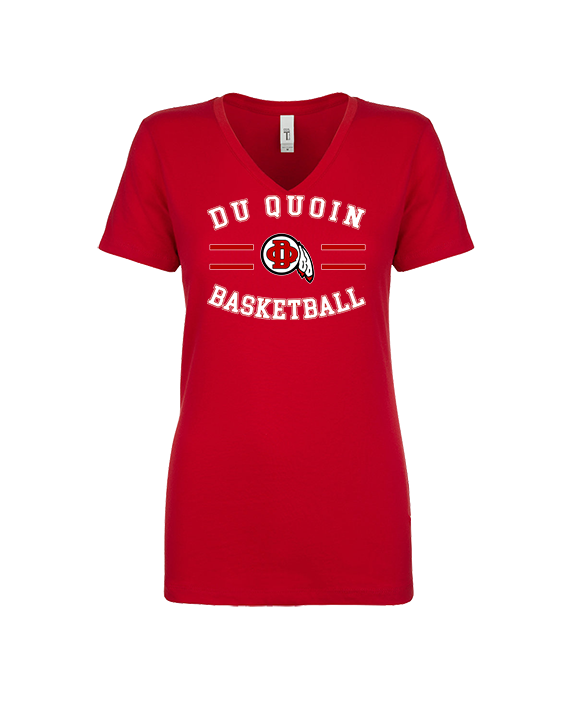 Du Quoin HS Girls Basketball Curve - Womens Vneck