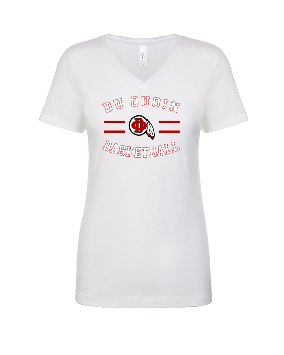 Du Quoin HS Girls Basketball Curve - Womens Vneck
