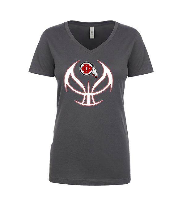 Du Quoin HS Girls Basketball Full Ball - Womens Vneck