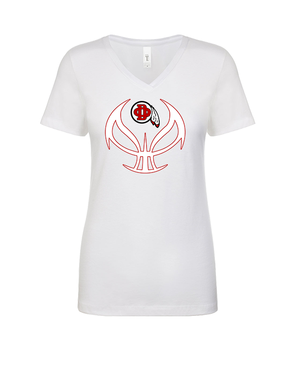 Du Quoin HS Girls Basketball Full Ball - Womens Vneck