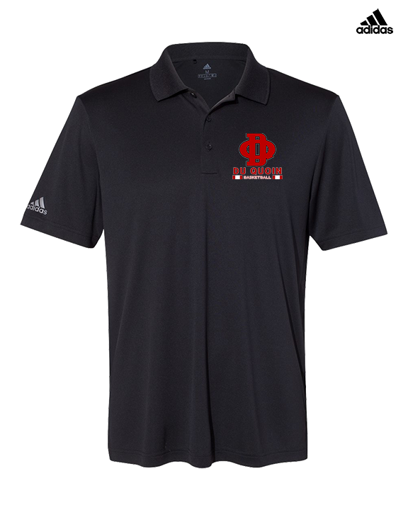 Du Quoin HS Girls Basketball Stacked - Mens Adidas Polo