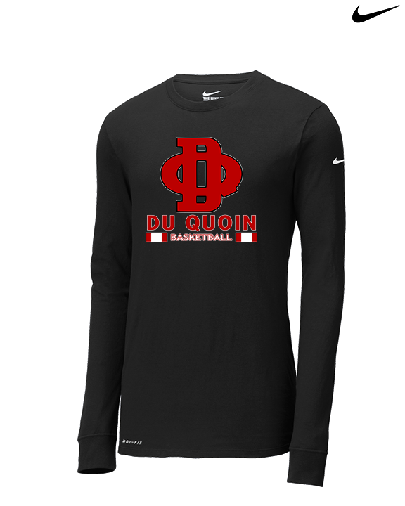Du Quoin HS Girls Basketball Stacked - Mens Nike Longsleeve