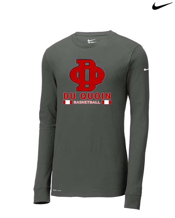 Du Quoin HS Girls Basketball Stacked - Mens Nike Longsleeve