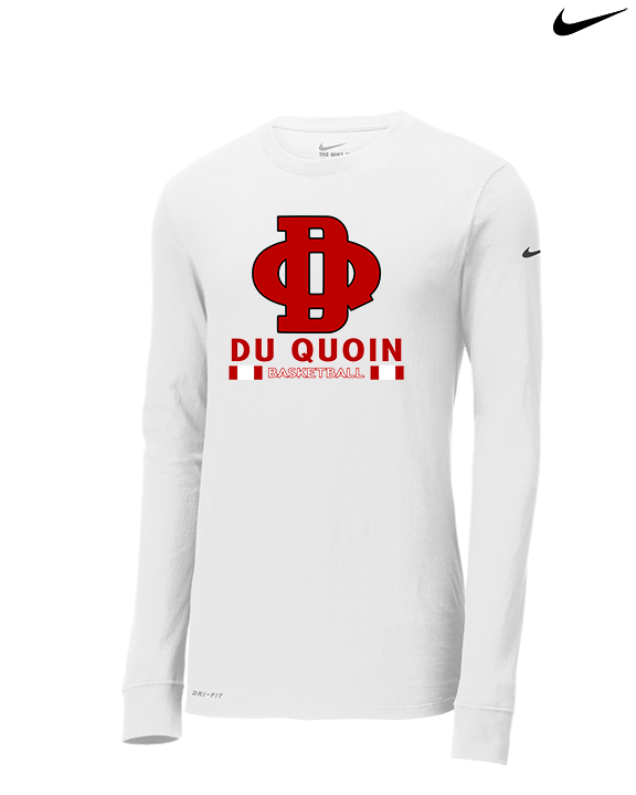 Du Quoin HS Girls Basketball Stacked - Mens Nike Longsleeve