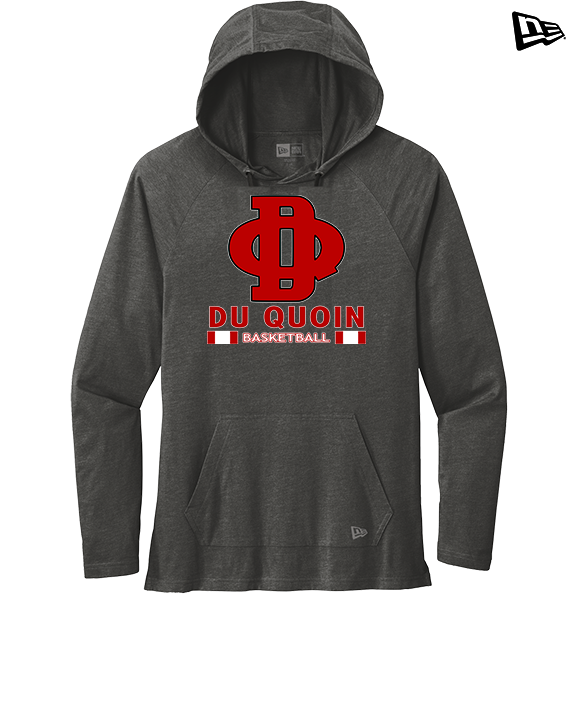 Du Quoin HS Girls Basketball Stacked - New Era Tri-Blend Hoodie