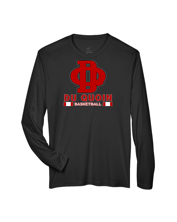 Du Quoin HS Girls Basketball Stacked - Performance Longsleeve