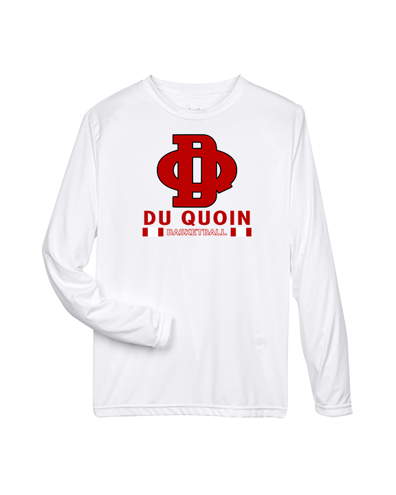 Du Quoin HS Girls Basketball Stacked - Performance Longsleeve