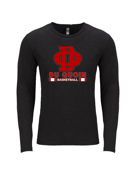 Du Quoin HS Girls Basketball Stacked - Tri-Blend Long Sleeve