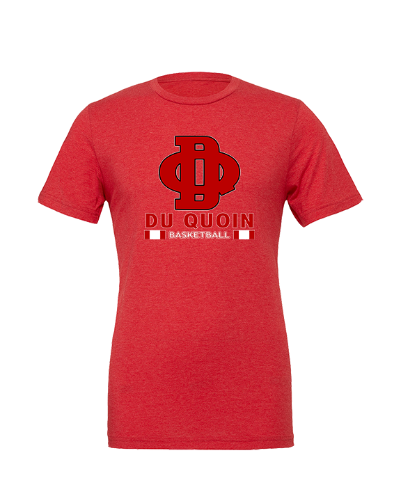 Du Quoin HS Girls Basketball Stacked - Tri-Blend Shirt
