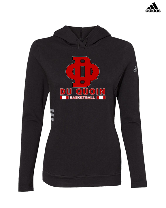 Du Quoin HS Girls Basketball Stacked - Womens Adidas Hoodie