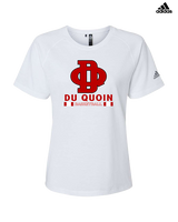 Du Quoin HS Girls Basketball Stacked - Womens Adidas Performance Shirt