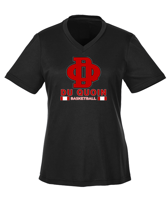 Du Quoin HS Girls Basketball Stacked - Womens Performance Shirt