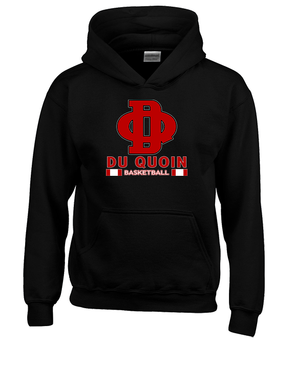 Du Quoin HS Girls Basketball Stacked - Youth Hoodie