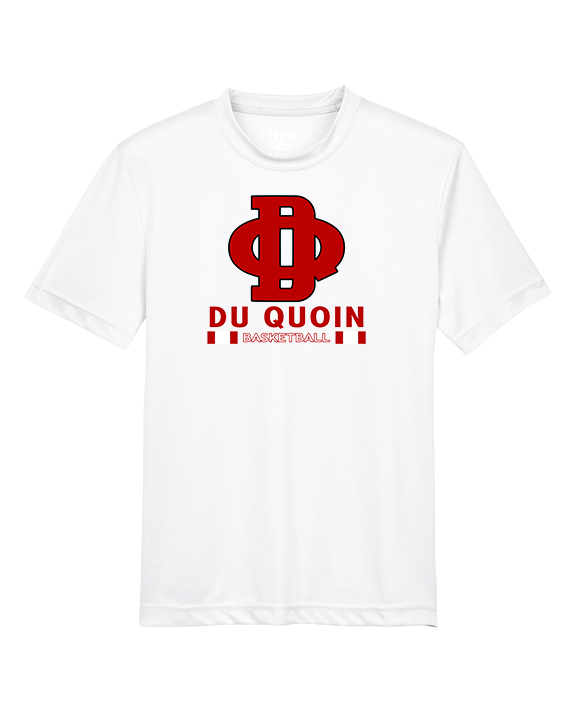Du Quoin HS Girls Basketball Stacked - Youth Performance Shirt