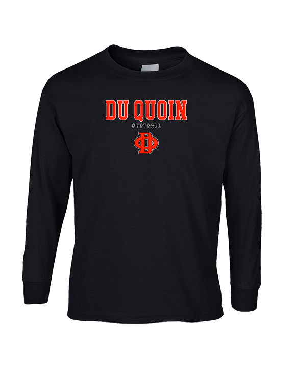 Du Quoin HS Softball Block - Cotton Longsleeve