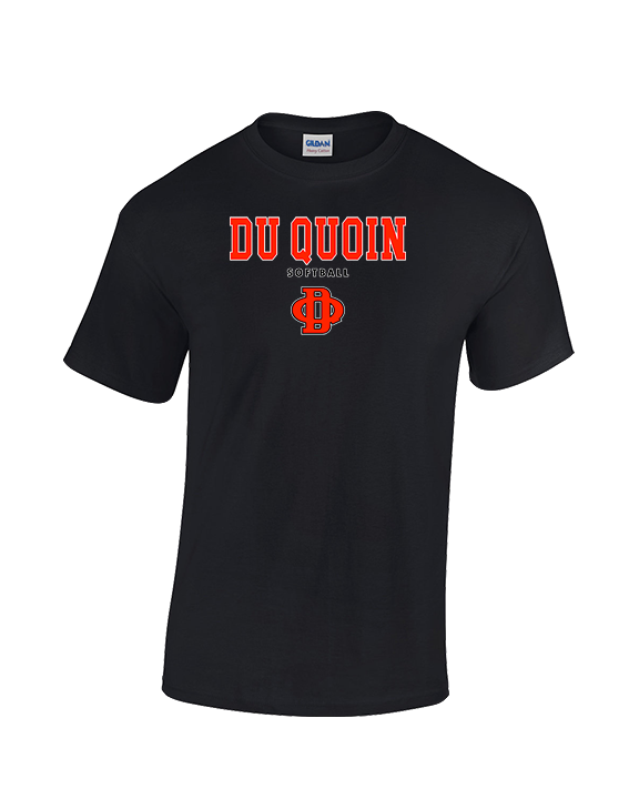 Du Quoin HS Softball Block - Cotton T-Shirt