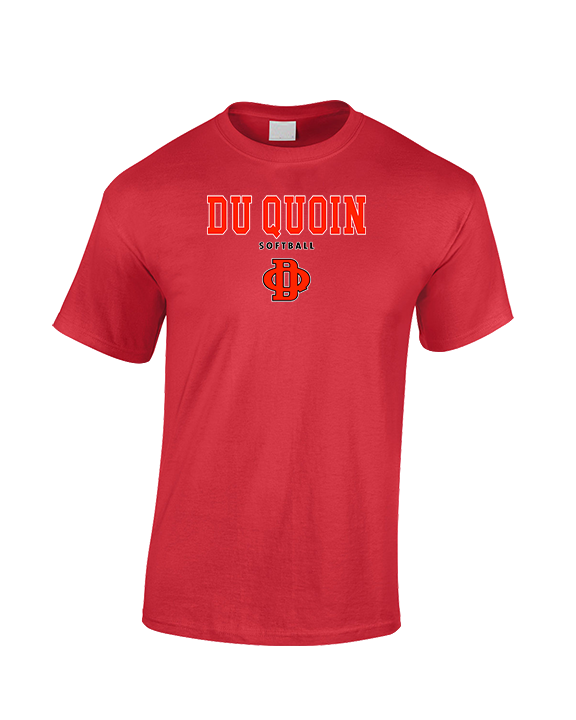 Du Quoin HS Softball Block - Cotton T-Shirt