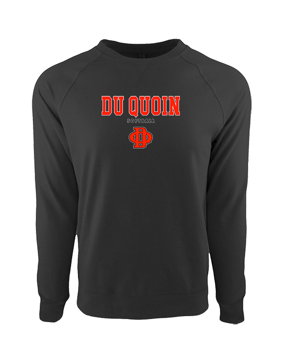 Du Quoin HS Softball Block - Crewneck Sweatshirt