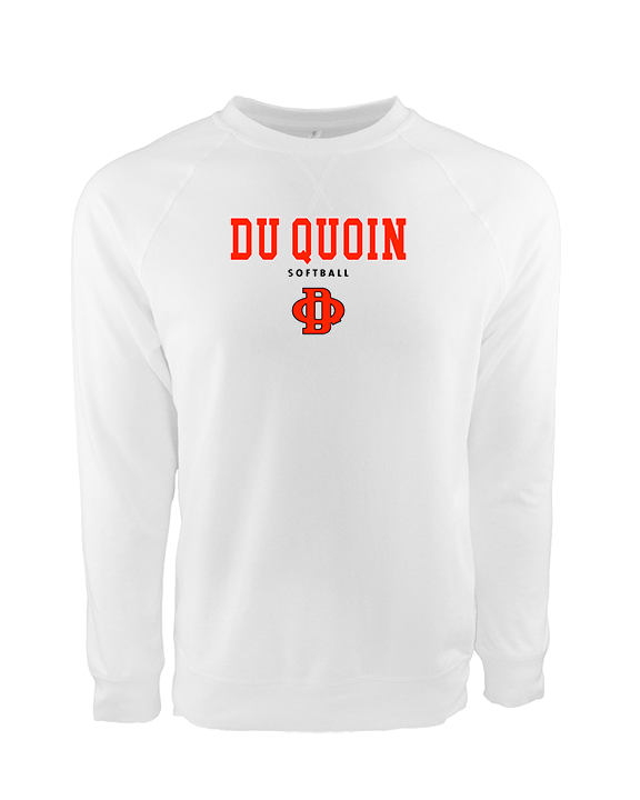 Du Quoin HS Softball Block - Crewneck Sweatshirt
