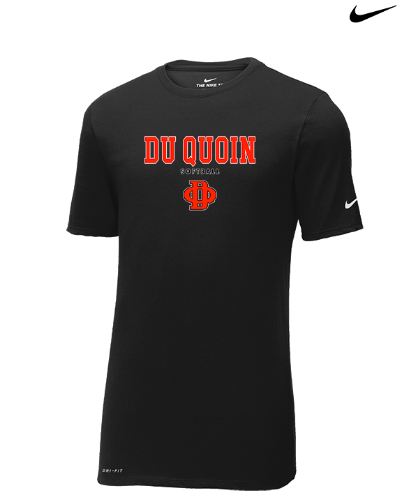 Du Quoin HS Softball Block - Mens Nike Cotton Poly Tee