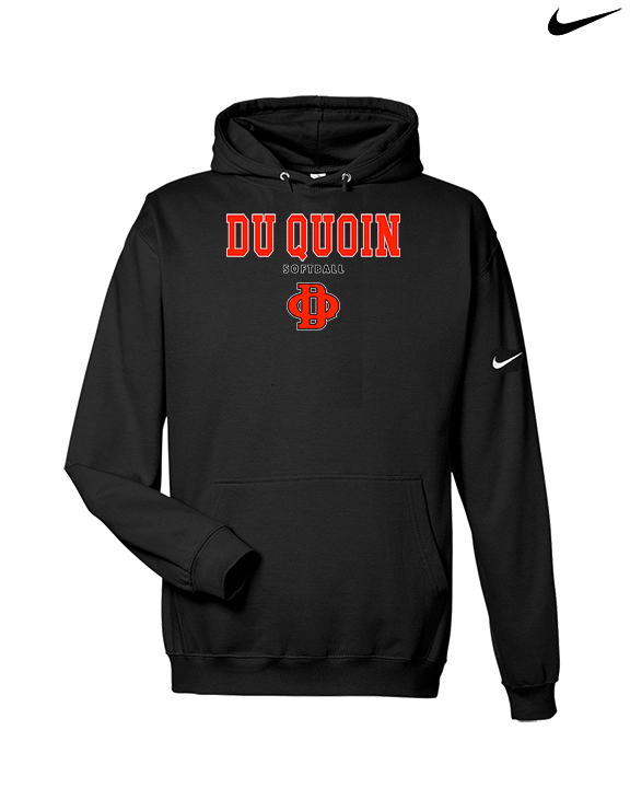 Du Quoin HS Softball Block - Nike Club Fleece Hoodie