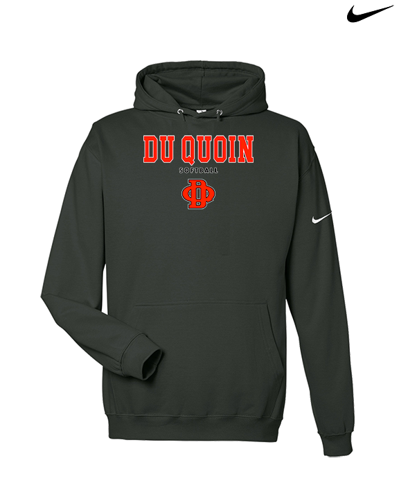 Du Quoin HS Softball Block - Nike Club Fleece Hoodie