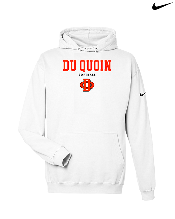 Du Quoin HS Softball Block - Nike Club Fleece Hoodie