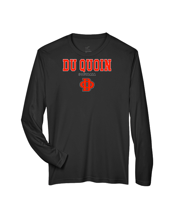 Du Quoin HS Softball Block - Performance Longsleeve