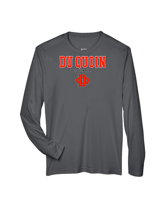 Du Quoin HS Softball Block - Performance Longsleeve