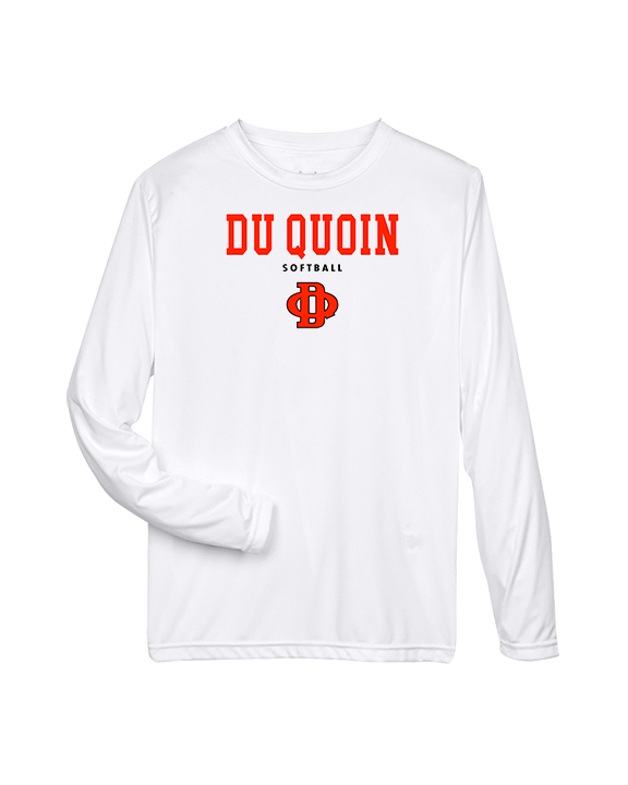 Du Quoin HS Softball Block - Performance Longsleeve