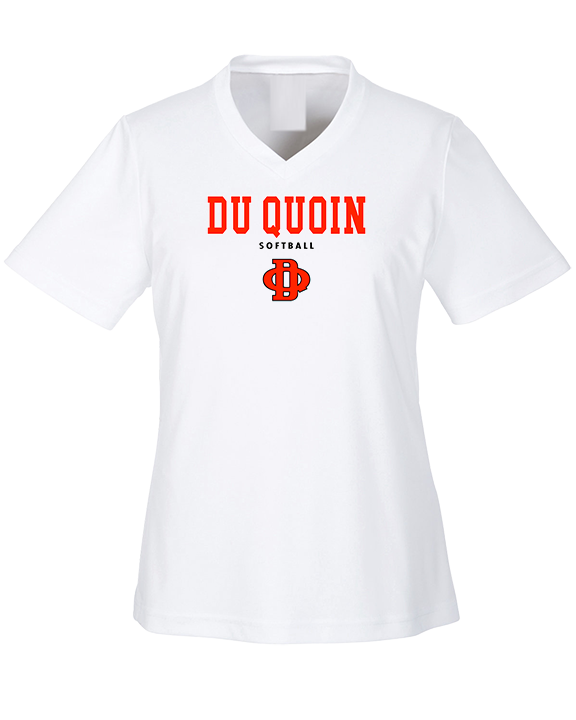 Du Quoin HS Softball Block - Womens Performance Shirt