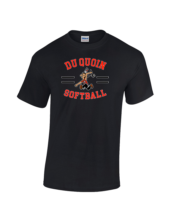 Du Quoin HS Softball Curve - Cotton T-Shirt