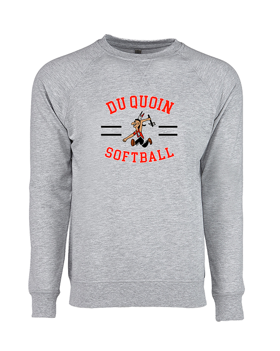 Du Quoin HS Softball Curve - Crewneck Sweatshirt