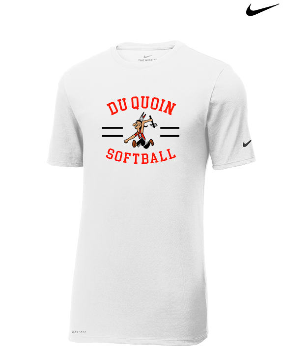 Du Quoin HS Softball Curve - Mens Nike Cotton Poly Tee