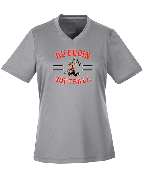 Du Quoin HS Softball Curve - Womens Performance Shirt