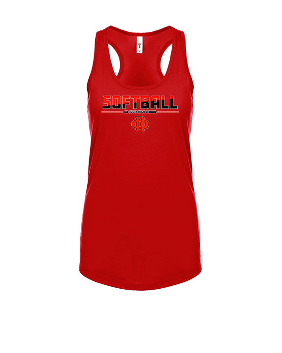 Du Quoin HS Softball Cut - Womens Tank Top