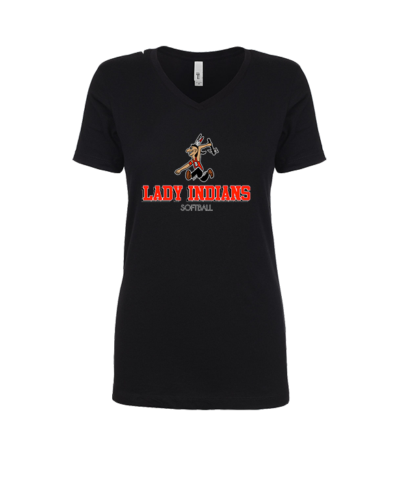 Du Quoin HS Softball Shadow - Womens Vneck