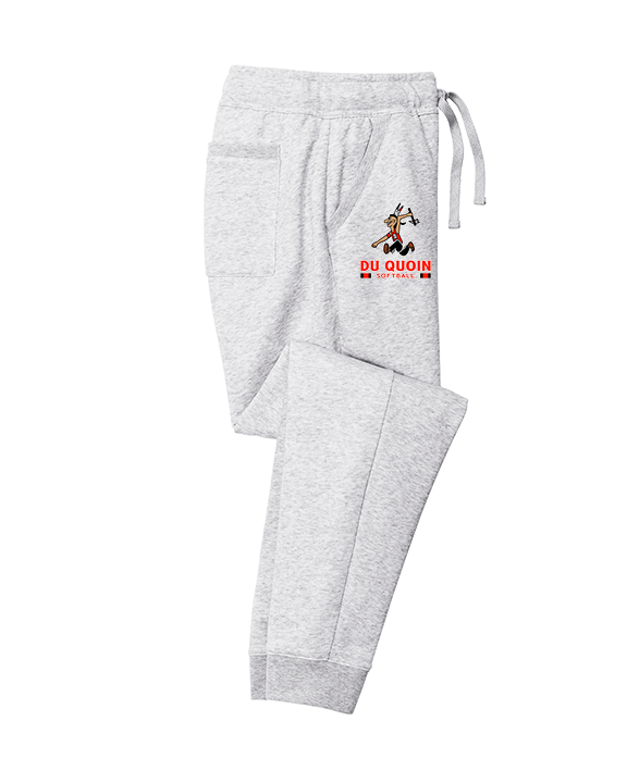 Du Quoin HS Softball Stacked - Cotton Joggers
