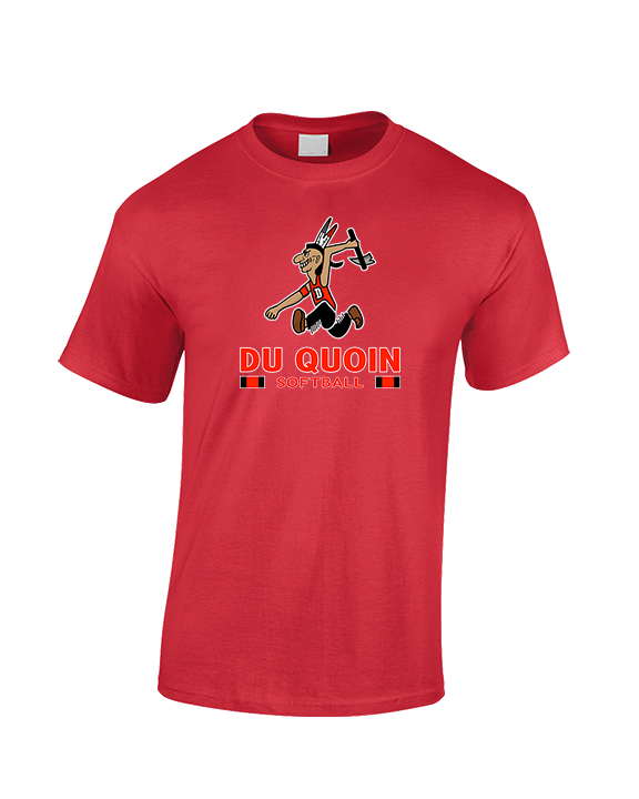 Du Quoin HS Softball Stacked - Cotton T-Shirt