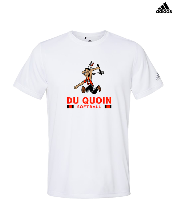 Du Quoin HS Softball Stacked - Mens Adidas Performance Shirt