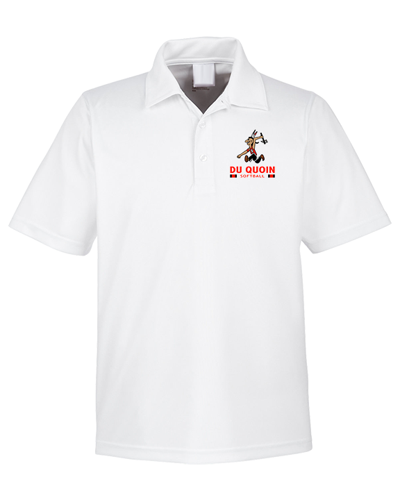 Du Quoin HS Softball Stacked - Mens Polo