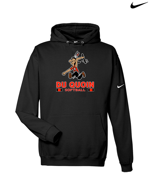 Du Quoin HS Softball Stacked - Nike Club Fleece Hoodie
