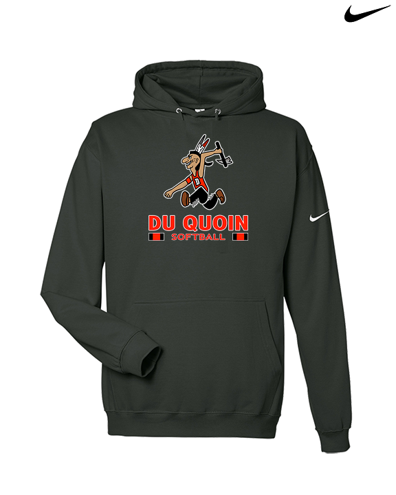 Du Quoin HS Softball Stacked - Nike Club Fleece Hoodie