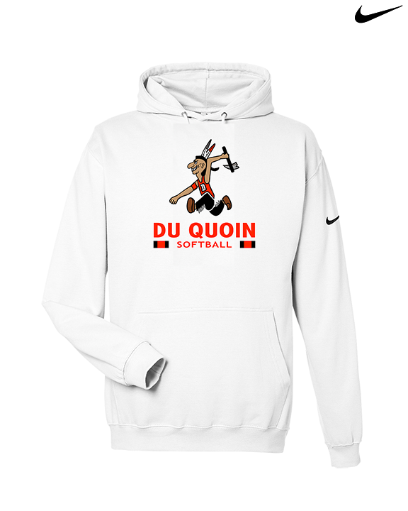 Du Quoin HS Softball Stacked - Nike Club Fleece Hoodie